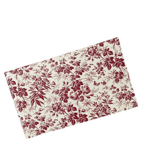 GUCCI Herbarium Pet Feeding Mat Leather Red & Cream Designer Pet Accessory NEW - Picture 13 of 15